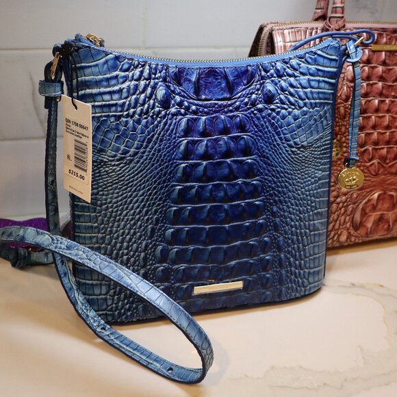 NWT Brahmin Katie Electric Blue Melbourne crossbody bag - Picture 1 of 9
